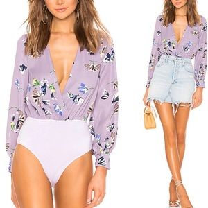 SUPERDOWN x REVOLVE Aliza Lavender Floral Bodysuit